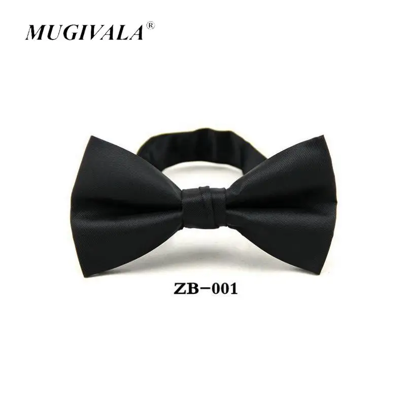 

1Piece/lot Fashion Bow Tie For Men Solid Bowtie Leisure Black Red Polyester Cravat Gravata for Business
