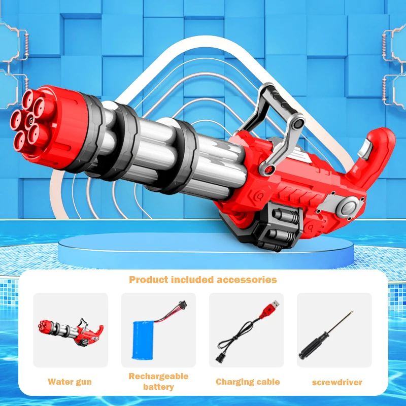 Electric Water Gun Continuous High Pressure Strong Automatic Spray Large Water Gun Toys for Boys Kids Summer Outdoor Party Toy