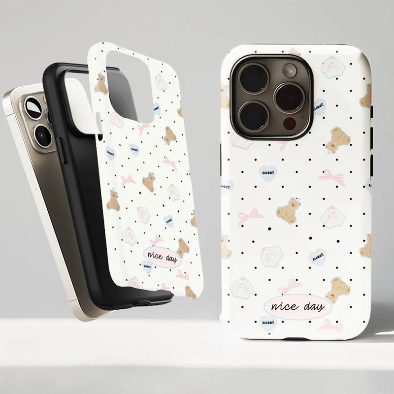 Dual-Layer Korean Style Phone Case with Film Shell - Sleek Protective Cover