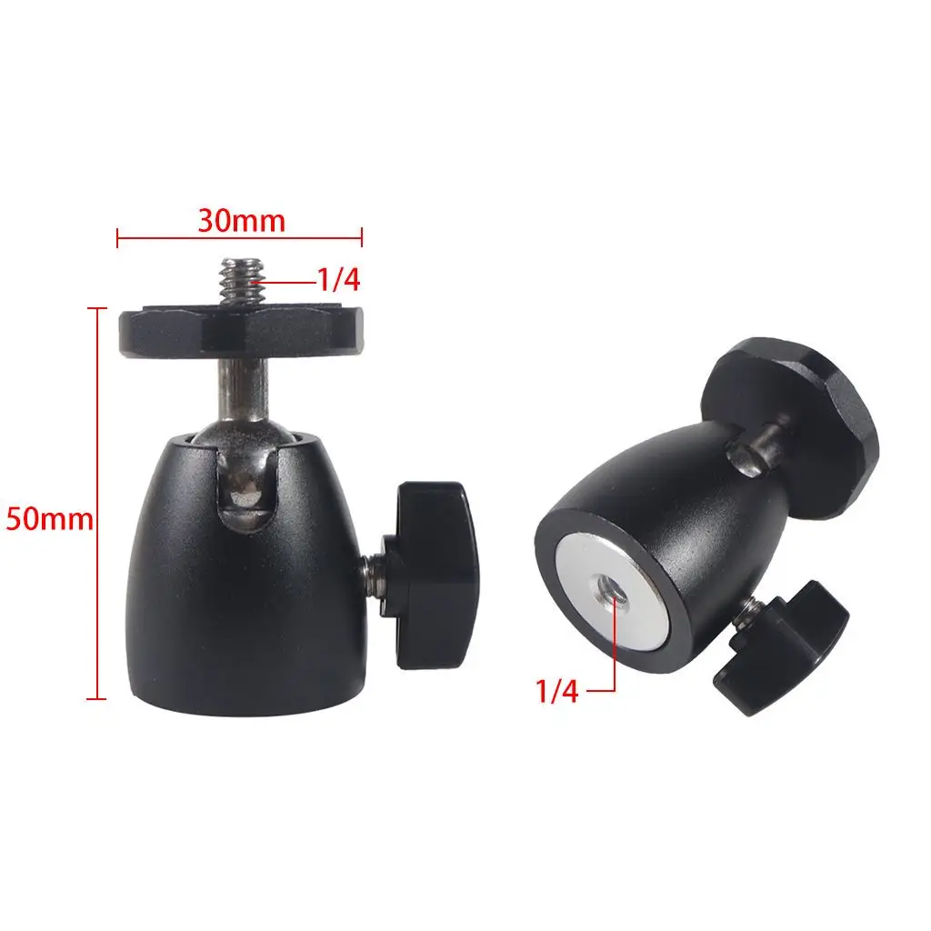 Q39 Aluminium Alloy Mini Ball Head Camera Ballhead Stand 1/4 Inch Screw Mount Bracket Holder for Nikon Canon DSLR Camera Tripod