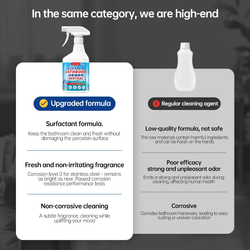 500ML Heavy-Duty Tile Cleaner-Bathroom &Toilet Stain Remover,Fast-Acting Formula for Stubborn Grime,Ceramic Floor/Shower Surface