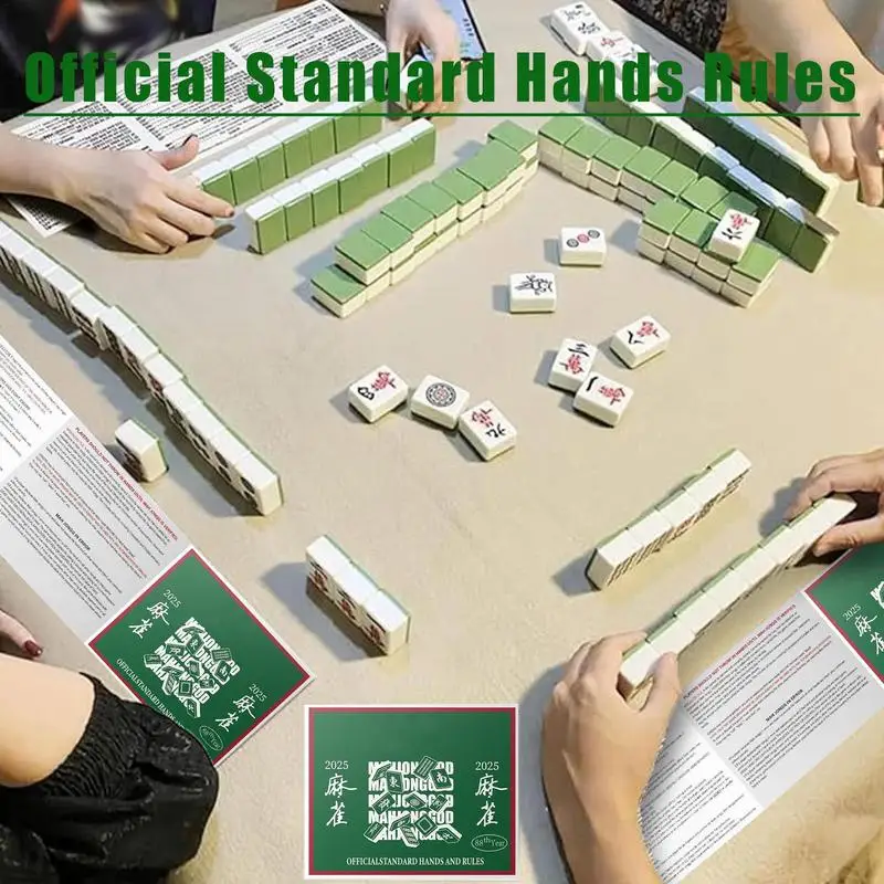 Mah Jongg Rule Card Mahjong Official Rules 4 Pieces Recording Sheets Foldable Mah Jongg League Scorecard Parties Favors For The