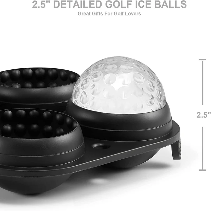 New Silicone 4-Link Golf Ice Hockey Mold Home Bar Whiskey Golf Ball Ice Mold  Wine Cup Accessories Silicone Mold Ice Cube Maker - AliExpress