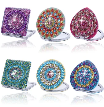 DIY Mandala Diamond Art Compact Mirror 1
