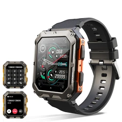Sleek Pro Smart Watch with Voice Assistant & Wireless Call Functionality - IP68 Waterproof Wristwatch for Business & Outdoor Sports (Orange)