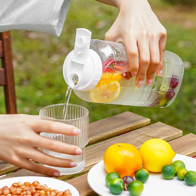 Ice Tea Pitcher Fridge Beverage Kettle High Capacity Glass Water Hot Cold  Jug Party Dispenser Large - AliExpress