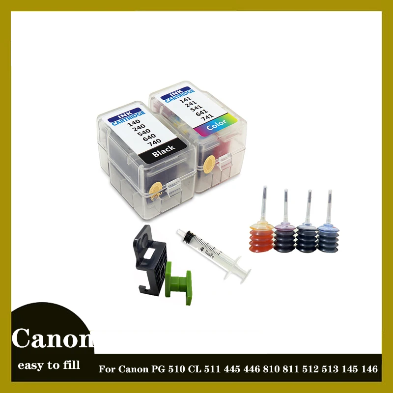 

Smart Ink Cartridge Refill Kit For Canon PG 510 CL 511 445 446 810 811 512 513 145 146 245 246 745 746 545 XL Ink Cartridges