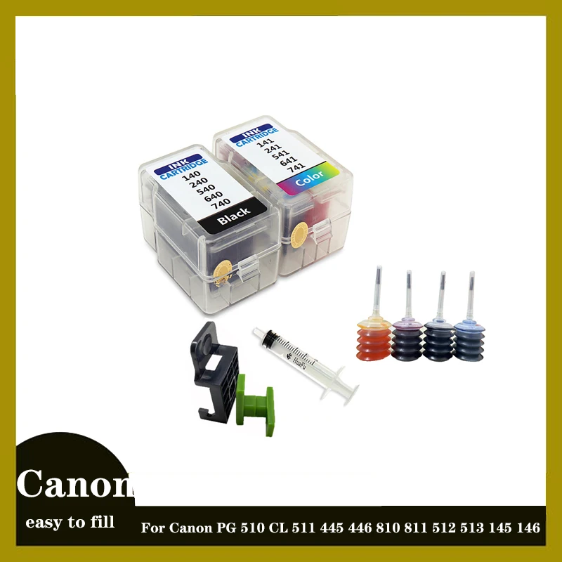 Kit Di Ricarica Cartuccia D'Inchiostro Intelligente Per Canon Pg 510 Cl 511 445 446 810 811 512 513 145 146 245 246 745 746 545 Cartucce D'Inchiostro 