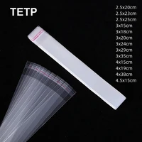 TETP 200pcs/Lot Long Clear Self Adhesive Bags Necklace Accessories Gift Packaging Storage Dustproof Cellophane OPP Plastic 1