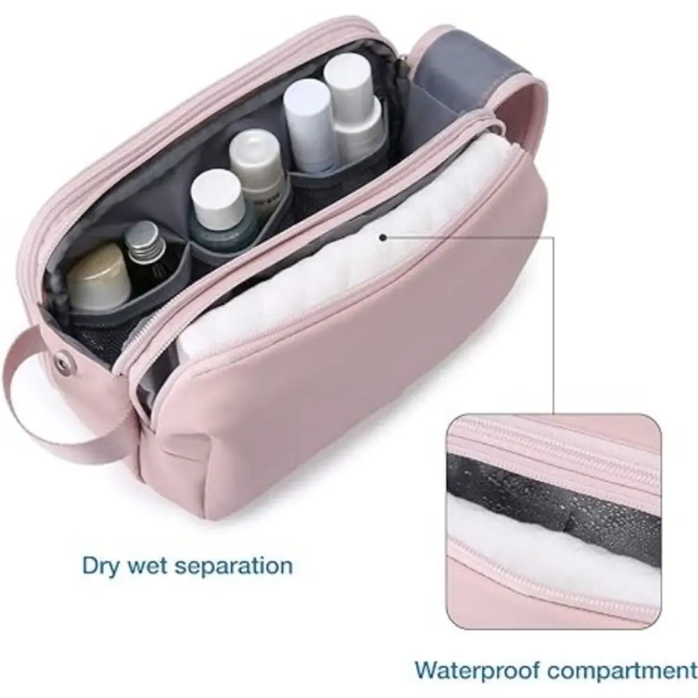 Waterproof Travel Toiletry Bag Large Capacity Lightweight Dry Wet ...