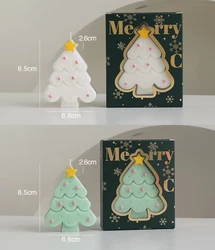 Set of 2 Christmas Tree Shaped Scented Soy Wax Decorative Aromatherapy Candles (Set 1)