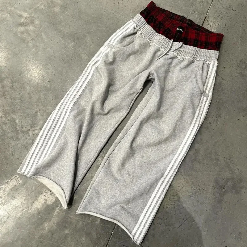 thumbnail image 2 of Custom Streetwear Y2k Flared Track Pants Manufacturer Cotton Flare Sweat Pants Men Long Trousers 2 of 9