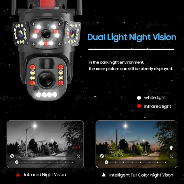 4K 8MP Dual Lens Solar Camera 4G/WIFI Outdoor 50X Zoom Color Night Vision Surveillance Security PTZ Motion Detect IP Cam Ubox - Image 4