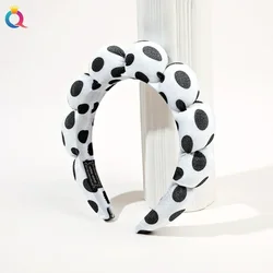 Luxurious Spa Headband for Women - Plush, Ultra-Soft and Versatile Hairband for Skincare, Yoga, and Facial Treatments (Leopard print 1)