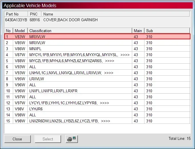 파제로 V90 2007-2020 6430A133YB용 1피스 실버 스페어 타이어 램프 커버, 몬테로 V80 8337A068용 샤군용 다운 리어 램프