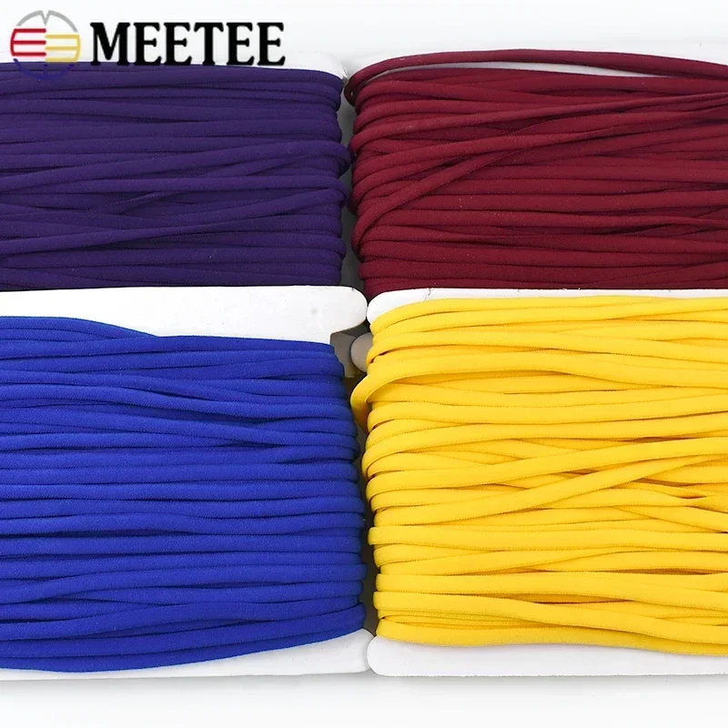 5/10M 3mm/5mm Elastic Rope Cord for Ear Hanger Strap Shoes Belt Hair Band Lace Ribbon DIY Sewing Decoration Accessories