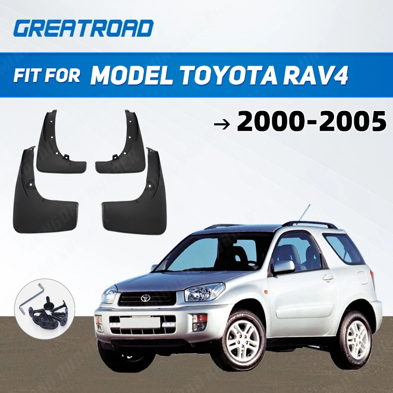 4Pcs Mud Flaps Splash Guards For  model Toyota RAV4 2000 01 02 03 04- 2005 Front and Rear Mudguards Car Styling Auto Acce