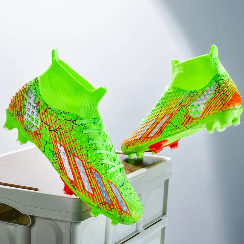 NUOVI Stivaletti alti da calcio per uomo Scarpe da calcio antiscivolo per uomo all'aperto Scarpe da ginnastica da allenamento multicolore in erba_voghion.com