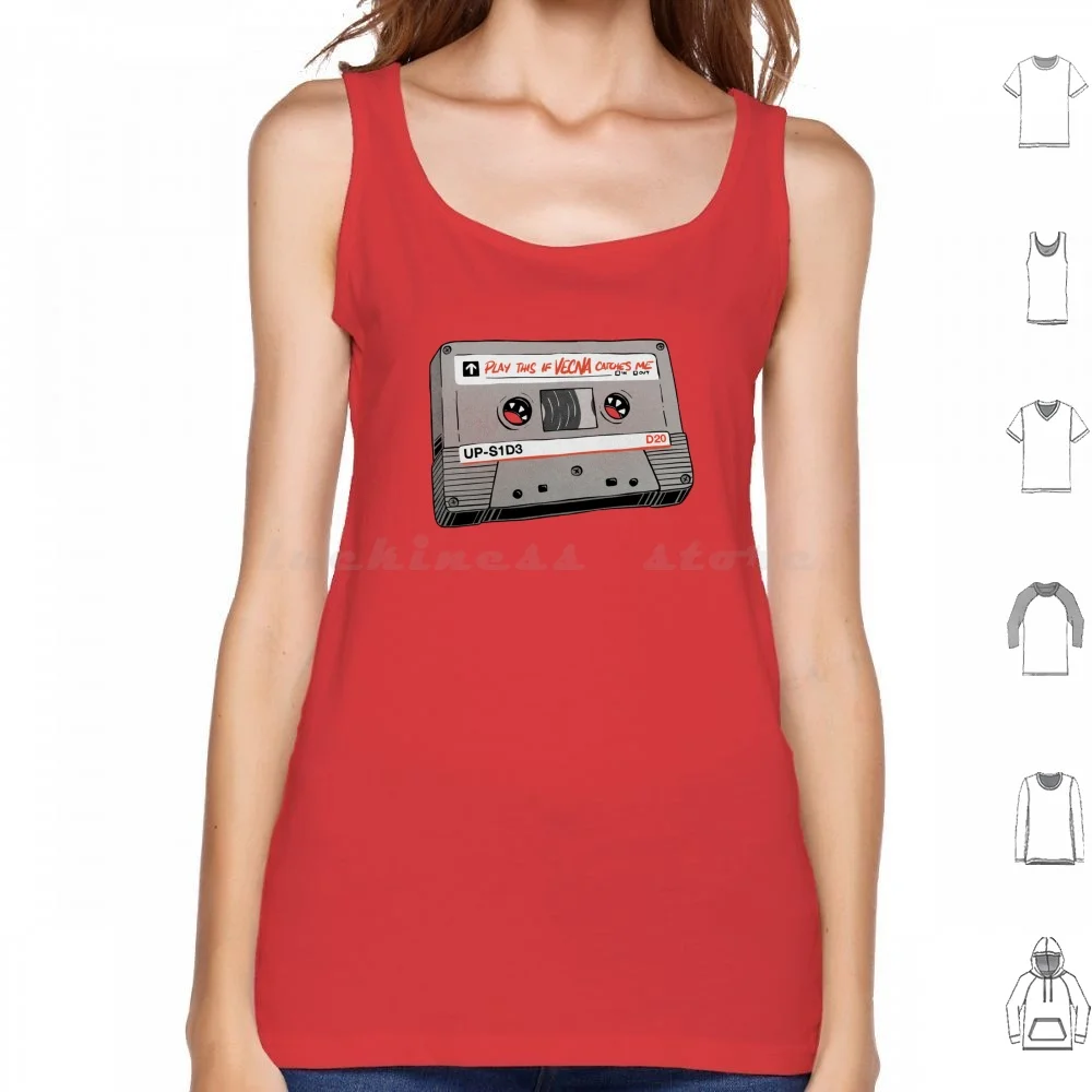 thumbnail image 1 of Play This In Case Of Vecna Tank Tops Vest Sleeveless Stranger Vecna K7 Things Playlist Song Music Retro Vintage Stereo 80S 90S, 1 of 5