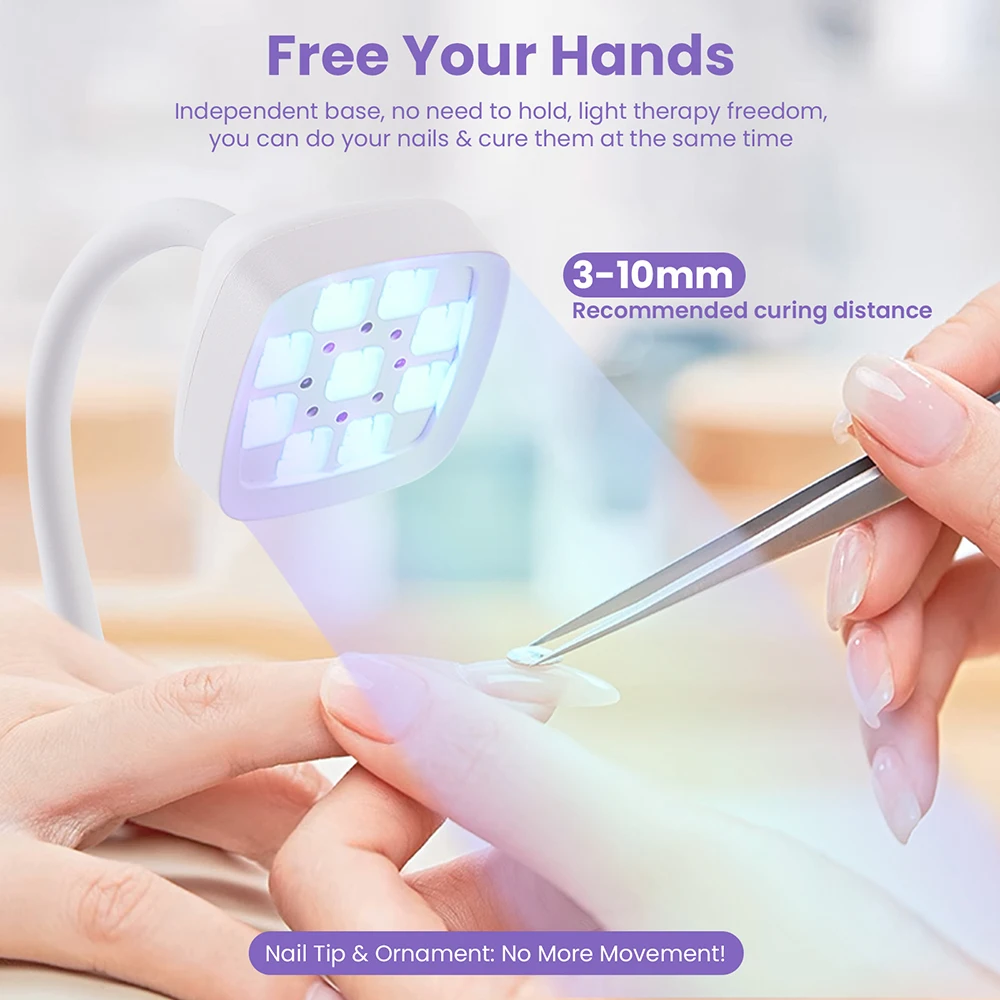 Wireless LED UV Nail Dryer Gel Nail Fast Drying Nail Lamp Mini Cureing Lamp For Nails Manicure Table Lamp Rechargeable Nail Lamp 3