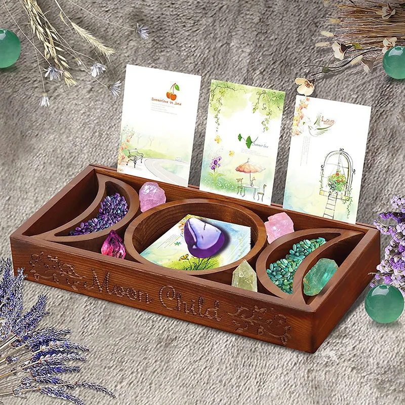 

TAROT solid wood tarot ornaments tarot candlesticks wooden tarot crafts tarot card divination bracket storage box