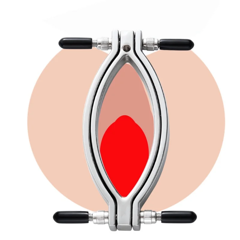 Stainless Steel Labia Clamp With Metal Chain Bondage Equipment Fetish Clitoris Stimulation Slave Speculum Vagina Opener Sex Toys