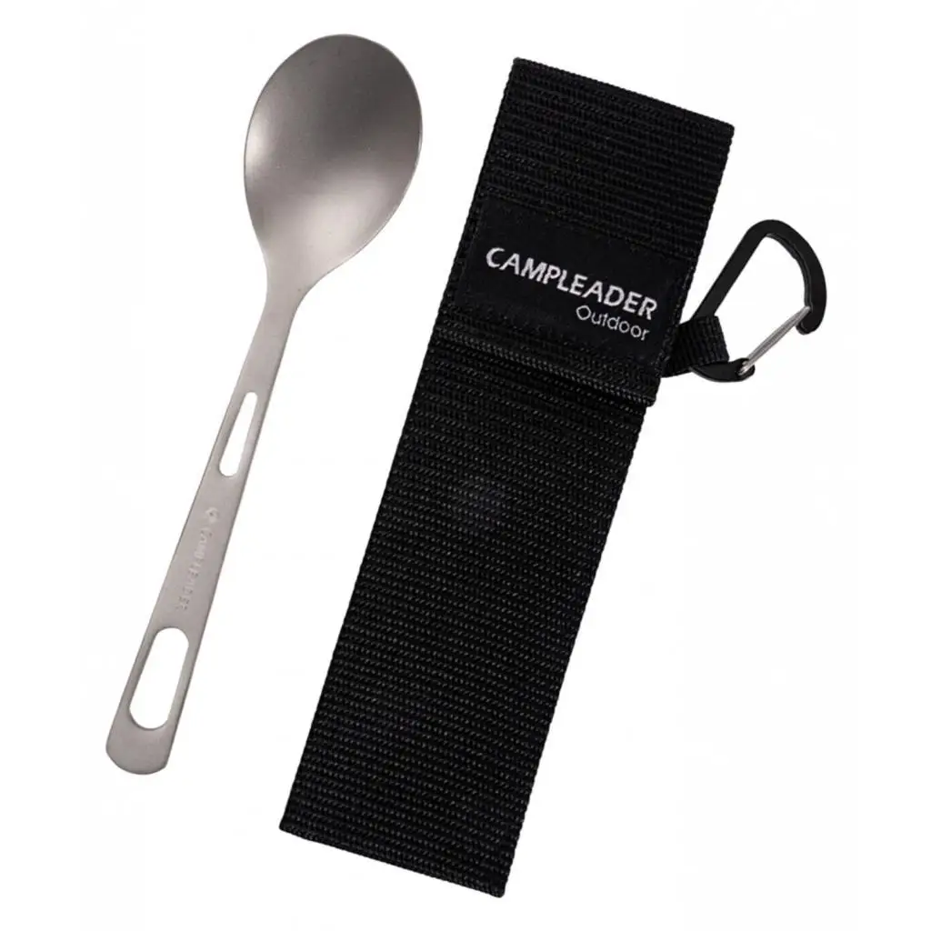 Titanium Camping Tableware Camping Utensils Metal for Backpacking Picnic 5