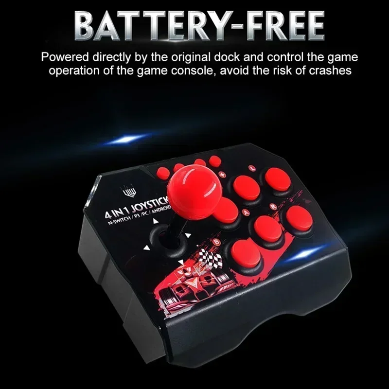 【Hot New Release】 New Gmae Joystick USB Arcade Rocker Game Device Controller Street Fighter Rocker Controller For Nintendo Switch/PS3/ PC/.