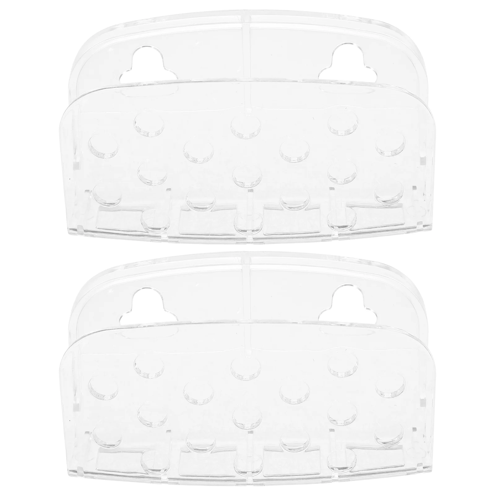 

Transparent Suction Cup Kitchen Sink Dishwashing Rag Sponge Drain Storage Hanging Basket 2pcs