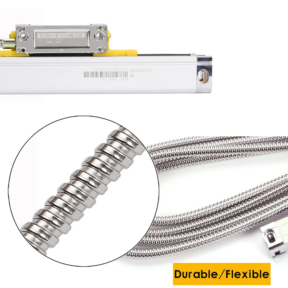SINO 5um 슬림 선형 스케일 격자 얇은 눈금자 센서 선반 디지털 판독용 0.005mm 인코더 DRO 선반 도구 KA500