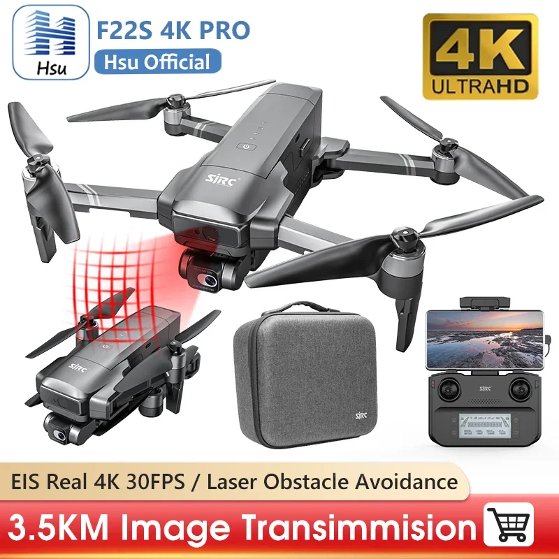 

F22s 4K PRO Drone 4K Professional Real 4K EIS Camera Laser Obstacle Avoidance 3.5KM Distance Flight RC Quadcopter Drones