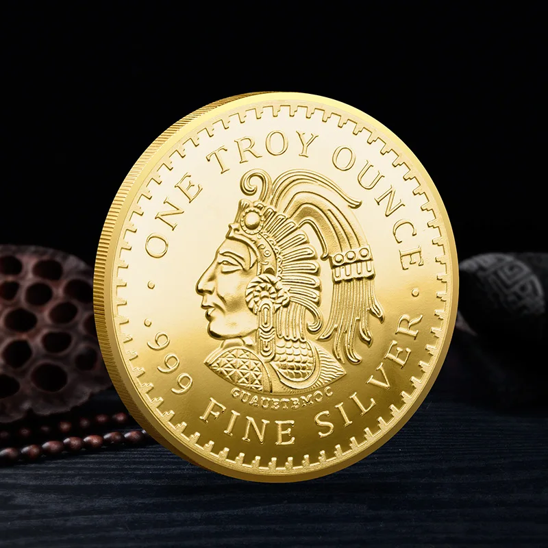 Moneta Maya Moneta Commemorativa Moneta Fittizia Americana Medaglia Commemorativa Commemorativa Messicana Indiana