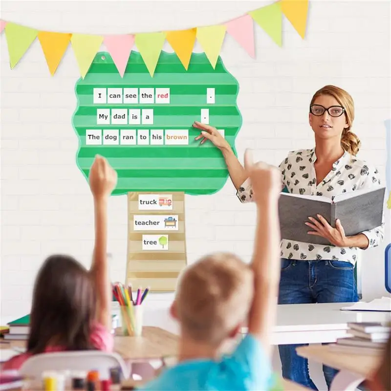 Visual Schedule For Kids Autisms Daily Chore Routine Chart Shaped Like Tree Multifunctional Storage Tools For Classroom School