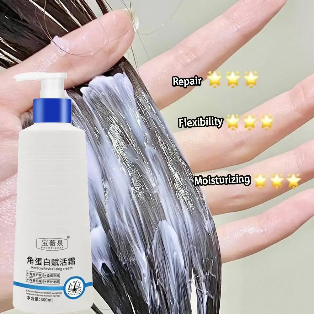 

300ml Keratin Hair Treatment Straightener Hair Straightening Cream Smoothing For Curly Hair With Natural Keratin Salon Repa P1F1