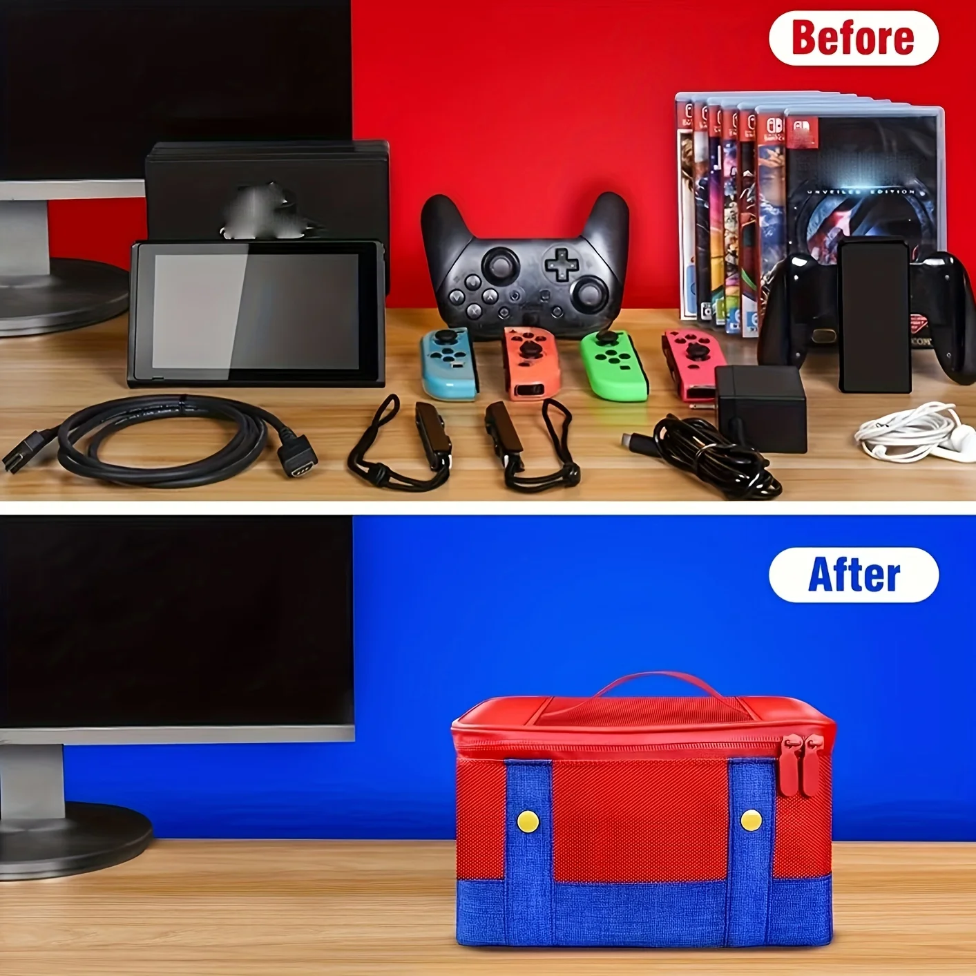 Storage Carrying Bag Compatible With Nintendo Switch/ OLED Soft Shell Protective Travel Case For Console Pro Controller switch case