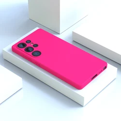 Premium Liquid Silicone Phone Back Cover for S24Ultra (Rose)