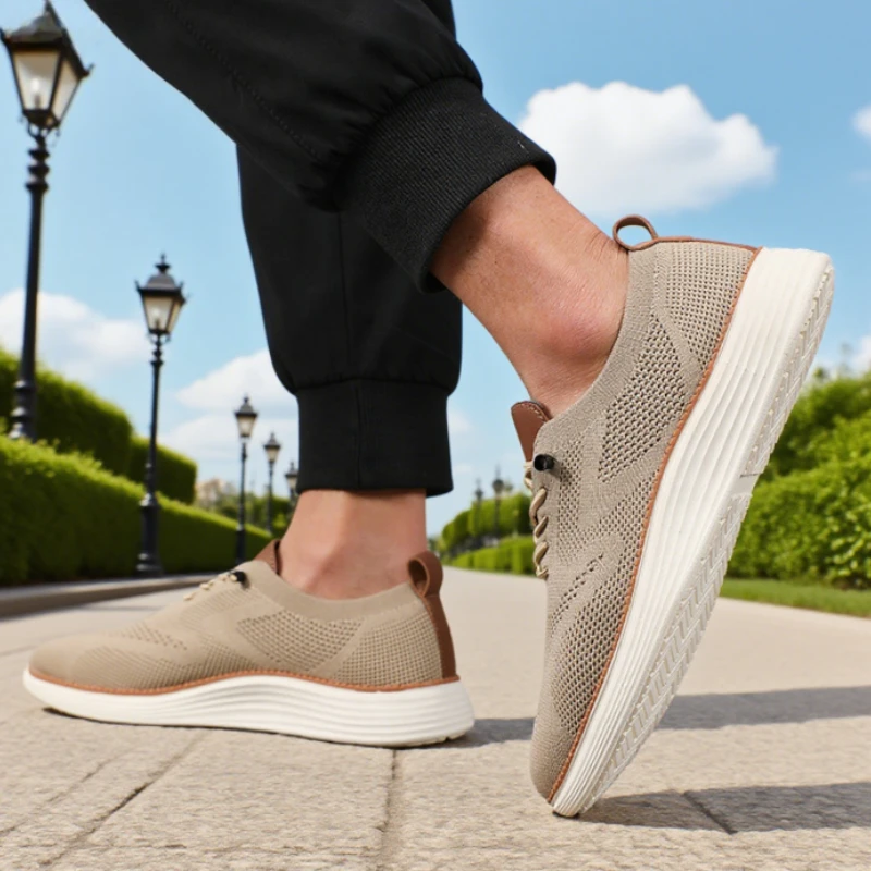 Fashionable Avant Men's Sneakers Comfortable All Day Long Have Excellent Fit Walking Shoes Knitted Mesh Breathable Flat Shoes