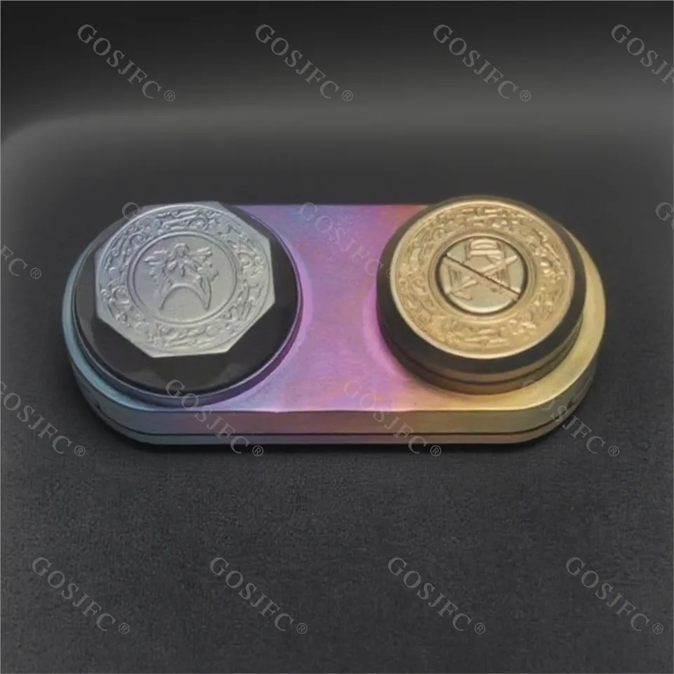 ZDEDCダブルホイールチューニングフォークストームチタンフィジェット