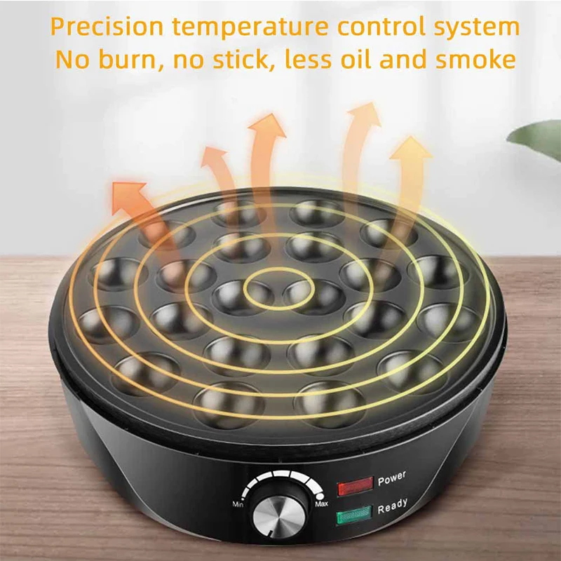 

Electric Takoyaki Octopus 22 Ball Baking Machine Pan Shrimp Egg Puller Maker with 22 hole Grill Omelette Grill Breakfast Machine