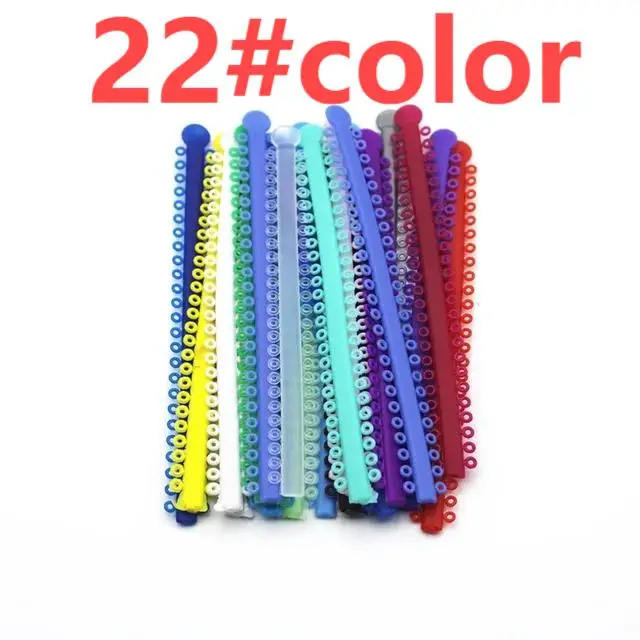 1000 Piece Dental Orthodontic Elastic Bands - 20 Color Ligature Ties For Braces Treatment