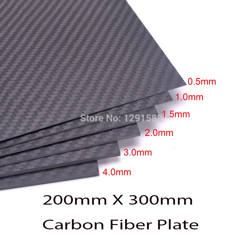 SOFIALXC Tablero De Fibra De Carbono 100% 3K Superficie Mate L Hoja De Placa De Carbono Laminado para Piezas De Maquinado CNC DIY,200x500mm,1mm 