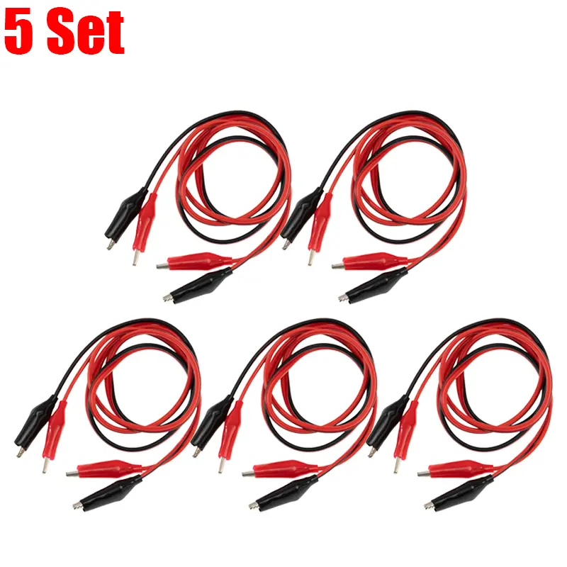1-20Set Red Black Alligator Clips DIY Test Leads Double-ended Crocodile Test Clips for Multimeter Measure Tool Lead Connector image 8