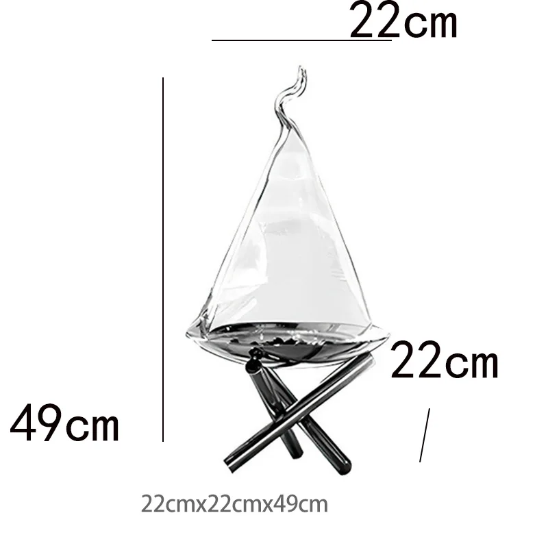 Modern Stainless Steel Glass Kitchen Hotel Table Sideboard Serving Tray Metal Tall Standing Cake Plate Storage Refreshment Tray 5