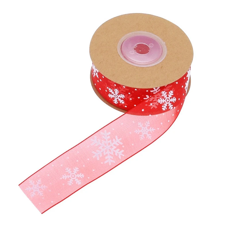 50yd/rotolo Di Nastro Organza Rosso Da 10mm Per