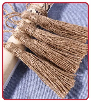 Description Picture 3 of item5pcs Jute Rope Tassels with 3 Wood Beads Hemp Burlap Tassels for Curtain DIY Craft Christmas Tree Home Party Decorations