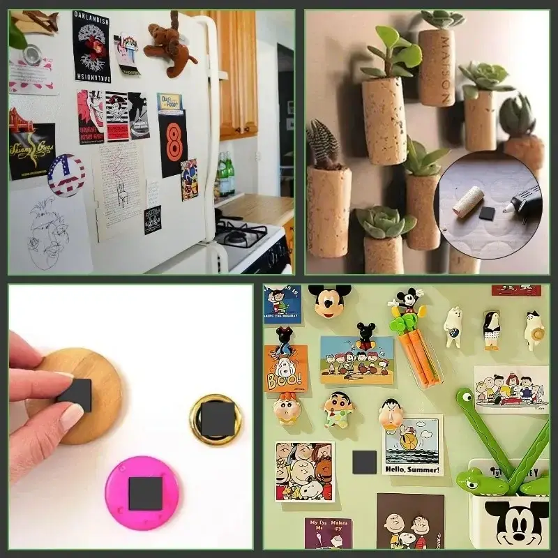 20PCS Square Magnetic Sheets Self Adhesive Magnets Soft Magnetic Sheet for Household Office Flexible Stickers Craft Fridge Decor - Image 5