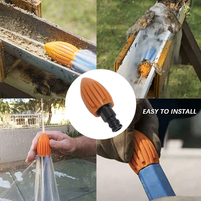 Home Sewer Pressure Washer Nozzle Cleaning Roof Drainage Pipe Flusher