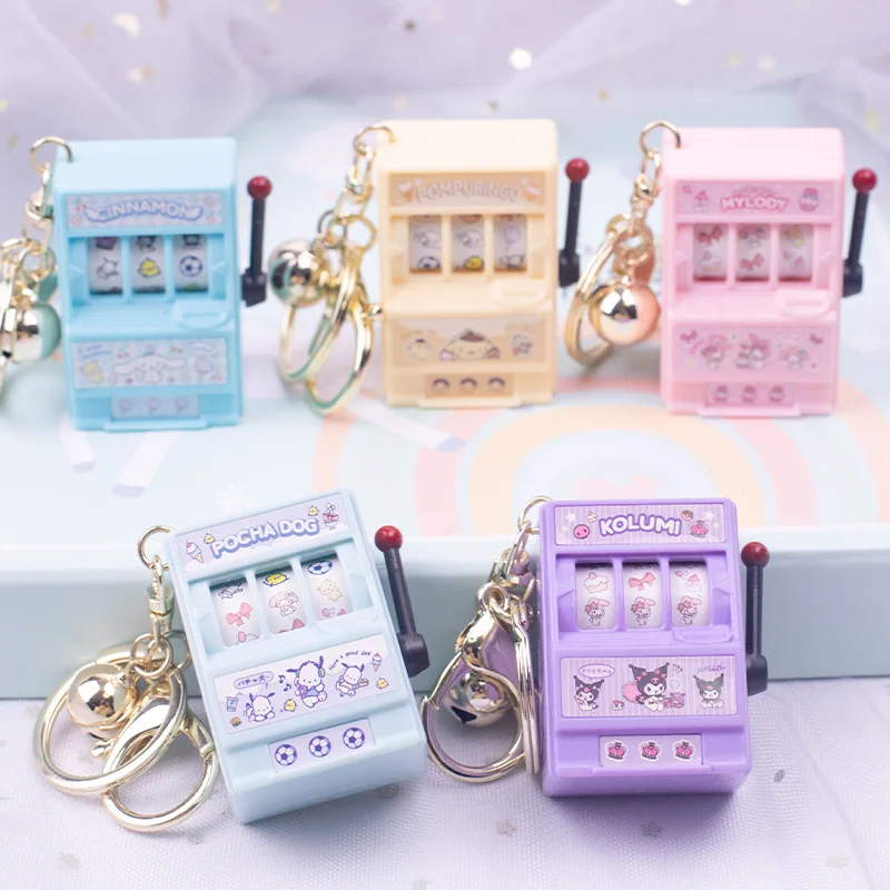 

Брелок Sanrio Hellokitty Mymelody Kuromi Kawaii, креативный мини-игровой автомат, мультяшный брелок, модель игрушки