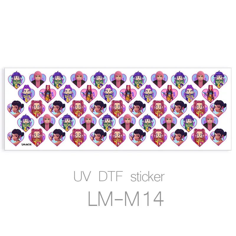 K-pop Demon Hunters UV Sticker Collection - Cartoon Crystal Gift Set