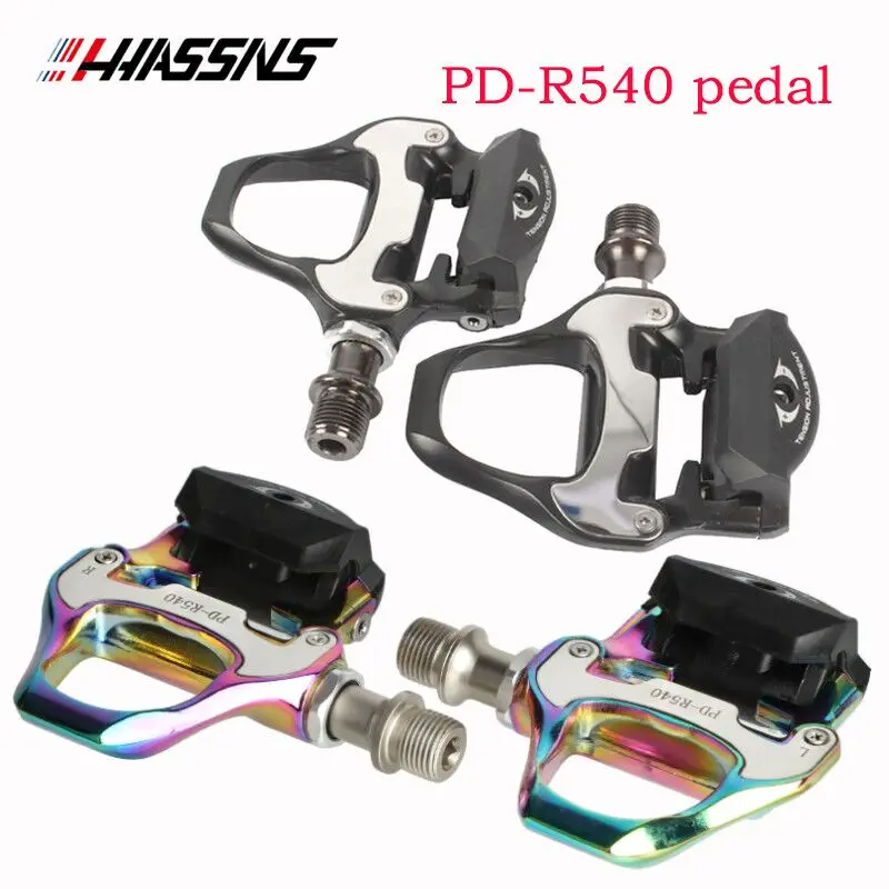 HASSNS 도로 자전거 발판 클리트 페달, 레이싱 자전거 발판 나일론, Spd Sl 발판 클립, 속도 사이클링, R540 페달 